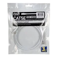 QVS CAT 5e Stranded Network Cable 10 ft. - White
