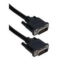 QVS DVI-D Male to DVI-D Male Dual Link Connector Cable 10 ft. - Black