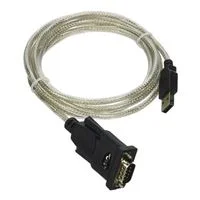 QVS USB 2.0 (Type-A) Male to DB-9 RS-232 Serial Male Adapter Cable 6 ft. - Black
