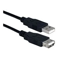 QVS USB 2.0 (Type-A) Male to USB 2.0 (Type-A) Female Extension Cable 6 ft. - Black