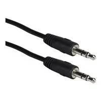 QVS 3.5mm Male to 3.5mm Male Mini-Stereo Speaker Cable 12 ft. - Black