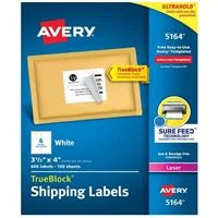 Avery 5164 TrueBlock Shipping Labels