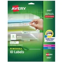 Avery 6467 Removable ID Labels