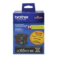 Brother LC652PKS High Yield Black Ink Cartridge 2-Pack