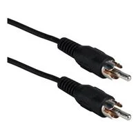 QVS RCA Male to RCA Male Cable 12 ft. - Black