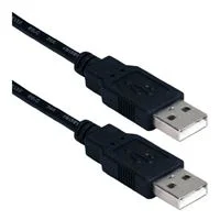 QVS USB 2.0 (Type A) Male to USB 2.0 (Type-A) Male Cable 6 ft. - Black