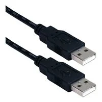 QVS USB 2.0 (Type-A) Male to USB 2.0 (Type-A) Male Cable 10 ft. - Black
