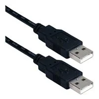 QVS USB 2.0 (Type-A) Male to USB 2.0 (Type-A) Male Cable 15 ft. - Black