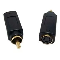 Micro Connectors Mini-Din 4-Pin Female to RCA Male Adapter