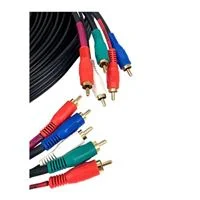 Micro Connectors 6 ft. Component (5) RCA Male to (5) RCA Male Cable - Black