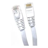 Micro Connectors 14 Ft. CAT 6 Flat Stranded Ethernet Cable - White