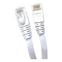 Micro Connectors 50 Ft. CAT 6 Snagless Flat Ethernet Cable - White