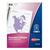 Avery 75540 Clear Standard Weight Sheet Protectors