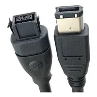 Micro Connectors FireWire 800 (9-pin) Female to FireWire 800 (6-pin) Male Cable 10 ft. - Black