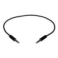 QVS 3.5mm Male to 3.5mm Male Speaker Cable 1 ft. - Black