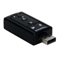 QVS USB 2.0 (Type-A) Male to 3.5mm Female Stereo Audio Adapter