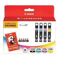 Canon CLI-226 & Photo Paper Plus Glossy II Combo Pack
