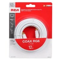 RCA Coax Male to Coax Male RG-6 Cable 12 ft. - White
