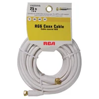 Audiovox Electronics Coax Male to Coax Male RG-6 Cable 25 ft. - White