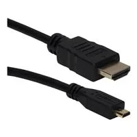 QVS HDMI Male to Micro-HDMI Male High Speed Cable w/ Ethernet 9.8 ft. - Black