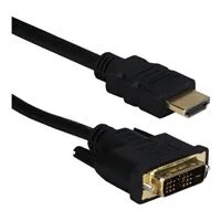 QVS HDMI Male to DVI-D Male HDTV Digital Video Cable 3.3 ft. - Black