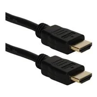 QVS HDMI Male to HDMI Male High Speed Gold Plated 1080p Cable w/ 3D and Ethernet 13.1 ft. - Black