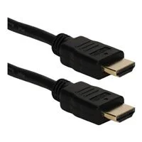 QVS HDMI Male to HDMI Male High Speed Gold Plated 1080p Cable w/ 3D and Ethernet 19.6 ft. - Black