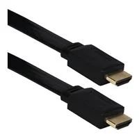 QVS 3.3 ft. Flat High Speed HDMI with Ethernet and 3D 1080p Blu-ray HDTV Cable