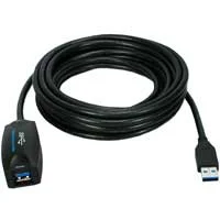 QVS USB 3.1 (Gen 1 Type-A) Male to USB 3.1 (Gen 1 Type-A) Female Cable 16 ft. - Black
