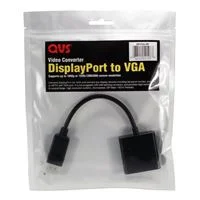 QVS DisplayPort Male to VGA Female Digital Video Adapter - Black