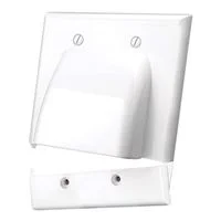 Just Hook It Up Dual Bulk Cable Wall Plate - White