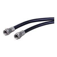 Just Hook It Up Coax Male to Coax Male RG-6 Quad Shielded Cable 25 ft. - Black