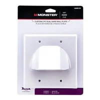 Just Hook It Up Custom 2-Piece Bulk Cable Wall Plate Dual Gang - White