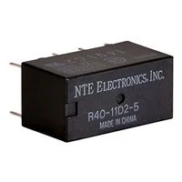 NTE Electronics Relay DPDT 2Amp 5/6VDC Sensitive Coil Epoxy Sealed PC Mount 5.08mm Terminal Spacing