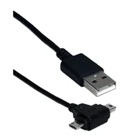 QVS USB 2.0 (Type-A) Male to USB Mini-B 5 Pin Male/ Micro-USB (Type-B) Male 2-in-1 Sync Cable for Smartphones & Tablets 6 ft. - Black