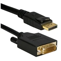 QVS DisplayPort Male to DVI-D Male Digital Video Cable w/ Latches 15 ft. - Black