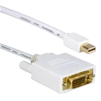 QVS Mini DisplayPort to DVI-D Video Cable 15 ft. - White