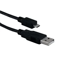 QVS USB 2.0 (Type-A) Male to Micro-USB (Type-B) Male High Speed Cable (3-Pack) 6.5 ft. - Black