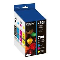 Epson 786XL Black and 786 Color Ink Cartridge 4-Pack