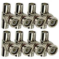 Avue BNC T-Male to 2 Female Adapter (8 Pack)
