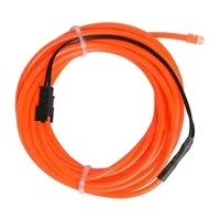 NTE Electronics 9.84 ft. Flexible Neon EL Wire (3.2mm Diameter) - Fluorescent Red