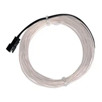 NTE Electronics 9.84 ft. Flexible Neon EL Wire (3.2mm Diameter) - Transparent White
