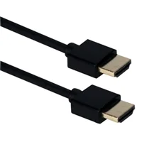 QVS HDMI Male to HDMI Male UltraHD 4K Thin High-Speed Cable w/ Ethernet 3 ft. - Black