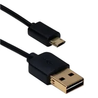 QVS USB 2.0 (Type-A) Male to Micro-USB (Type-B) Male Sync & Charge Cable 2 ft. - Black