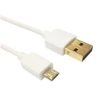 QVS USB 2.0 (Type-A) Male to Micro-USB (Type-B) Male Sync & Charge Cable 1 ft. - White
