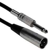 QVS 6 ft. XLR Male to 1/4&quot; Male Audio Cable
