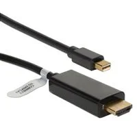 QVS Mini DisplayPort Male to HDMI Male Digital Video Cable 3 ft. - Black