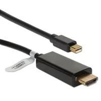 QVS Mini DisplayPort Male to HDMI Male Digital Video Cable 15 ft. - Black