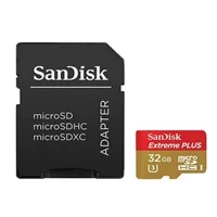 SanDisk 32GB Extreme Plus microSDHC Class 10/ UHS-3/ V30 Flash Memory Card with Adapter