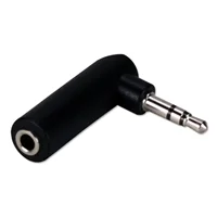 QVS 3.5mm Male to 3.5mm Female Right-Angle Mini-Stereo Adapter